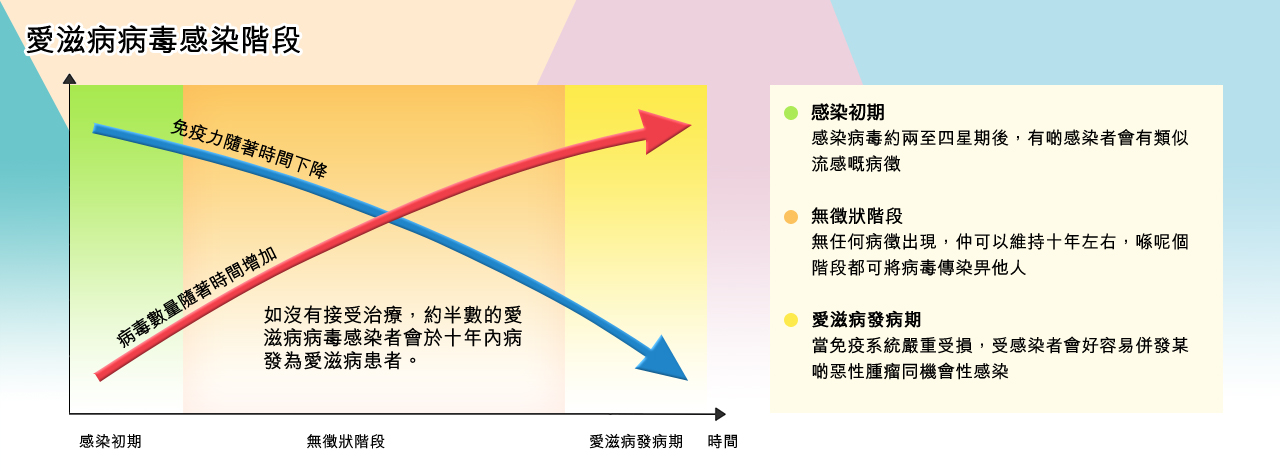 愛滋病病毒感染嘅階段